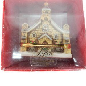 Lefton Christmas church 1986 Colonial Village Ornament Vintage‎